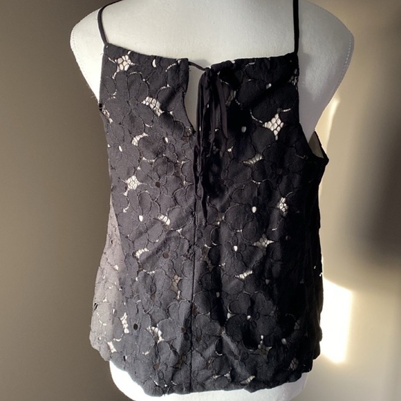 LIV Los Angeles Black lace high neck tank top blouse - Picture 5 of 5
